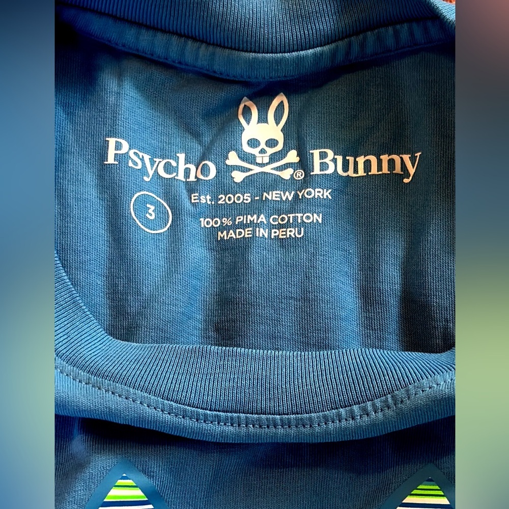 Psycho Bunny SS Newell Graphic Men’s T-Shirt in Bluebell Size XS (3) - Picture 4 of 6